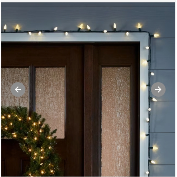 GE StayBright 150-Count 37.2-ft White LED Plug-In Christmas String Lights - Picture 5 of 8